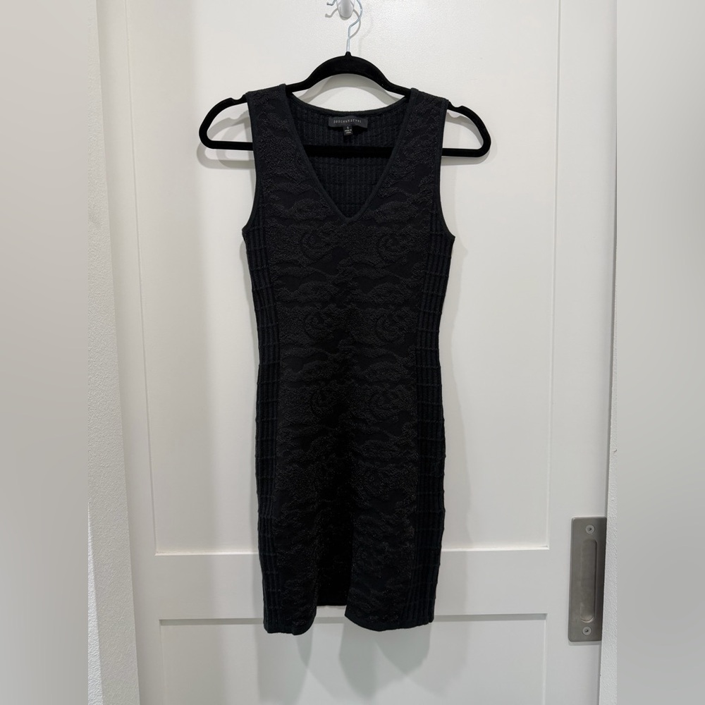 DANCE & MARVEL Bodycon Midi Dress- Black (Size S)